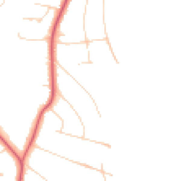 Daytime road noise heatmap for KT24 5DL