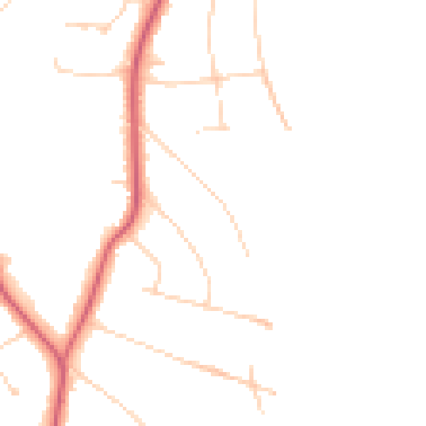 Daytime road noise heatmap for KT24 5DR