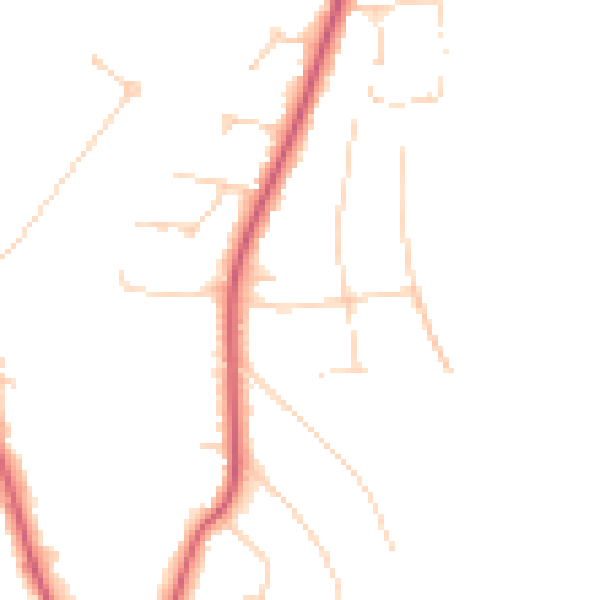 Daytime road noise heatmap for KT24 5DU