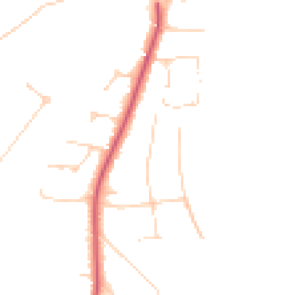 Daytime road noise heatmap for KT24 5DX
