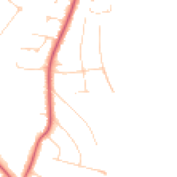 Daytime road noise heatmap for KT24 5EH