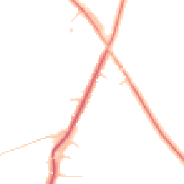 Daytime road noise heatmap for KT24 5HE
