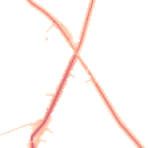 Daytime road noise heatmap for KT24 5HJ