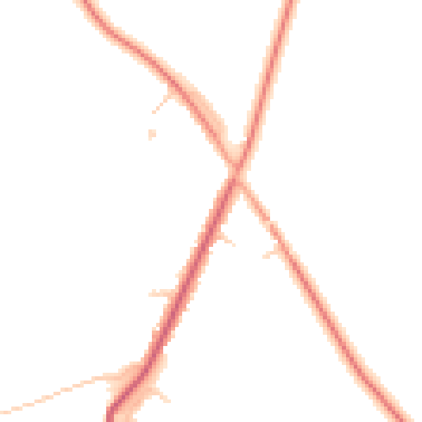 Daytime road noise heatmap for KT24 5HL