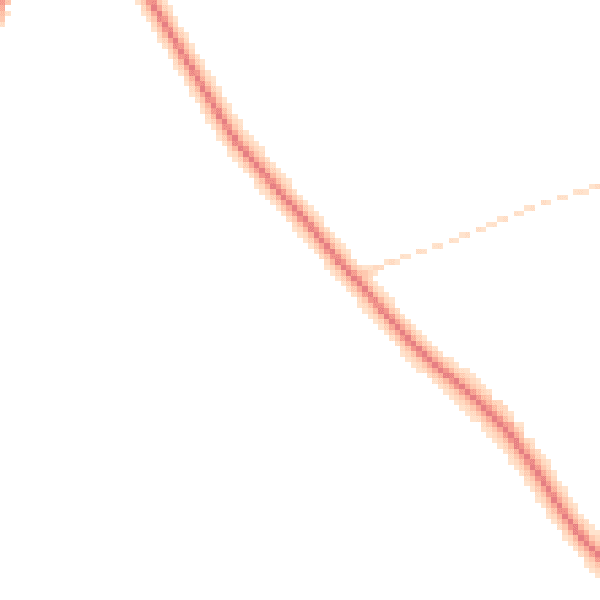 Daytime road noise heatmap for KT24 5JD