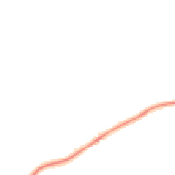 Night-time road noise heatmap for KT24 5LW