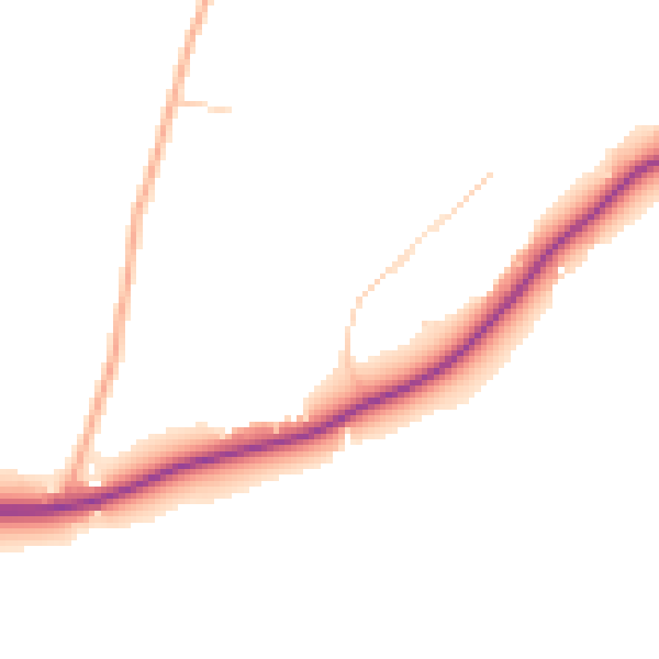 Daytime road noise heatmap for KT24 5QH