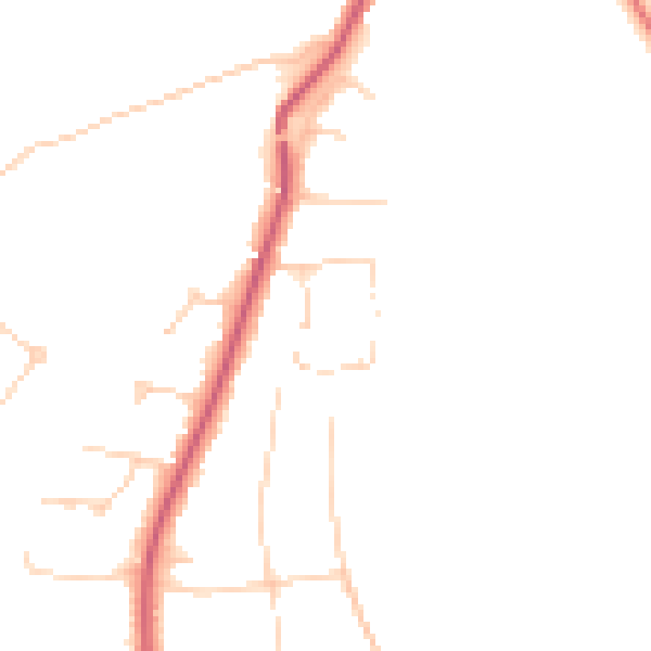 Daytime road noise heatmap for KT24 5ST