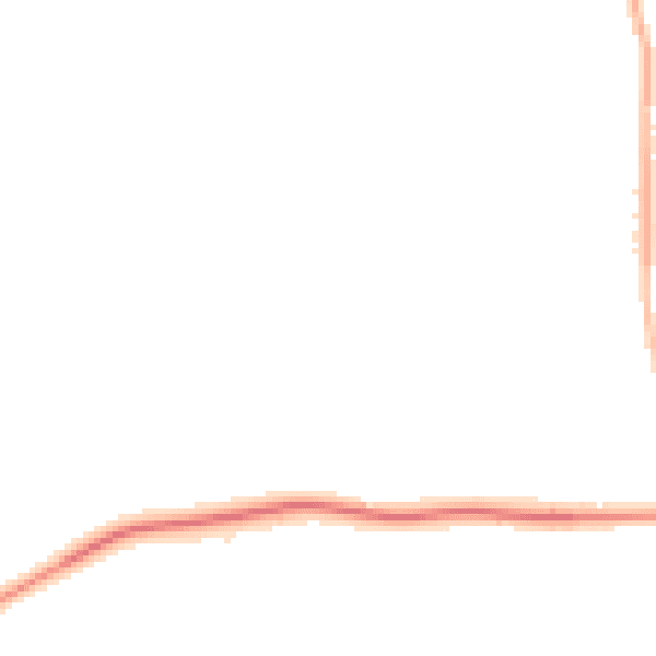 Night-time road noise heatmap for KT24 6AW