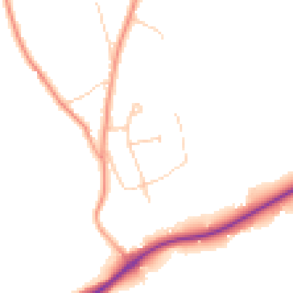 Daytime road noise heatmap for KT24 6BL