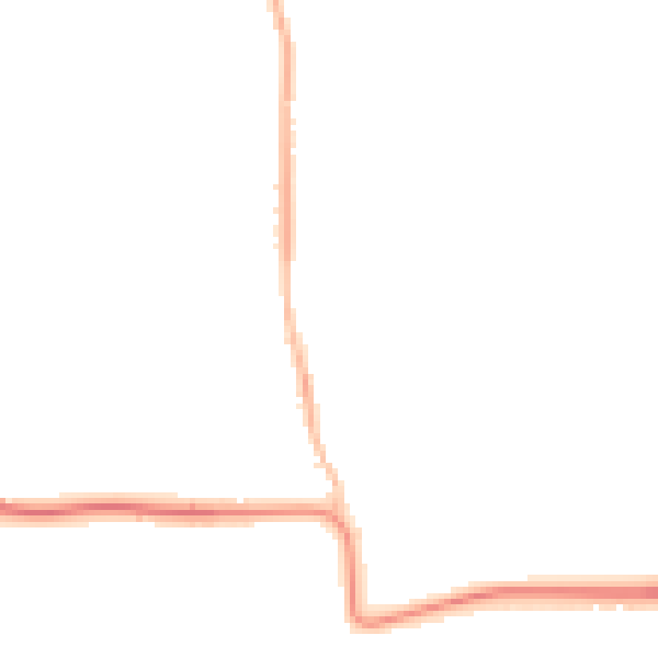 Night-time road noise heatmap for KT24 6DH