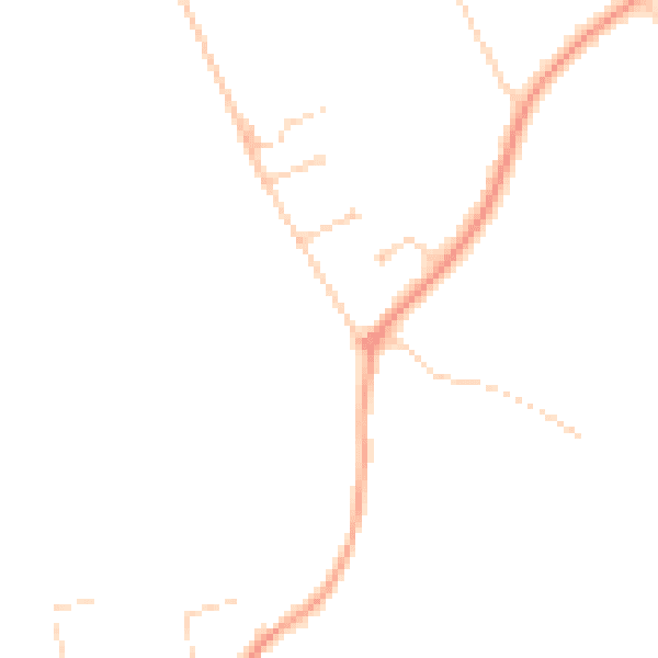 Daytime road noise heatmap for KT24 6NG
