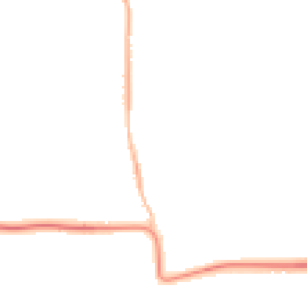 Night-time road noise heatmap for KT24 6RS