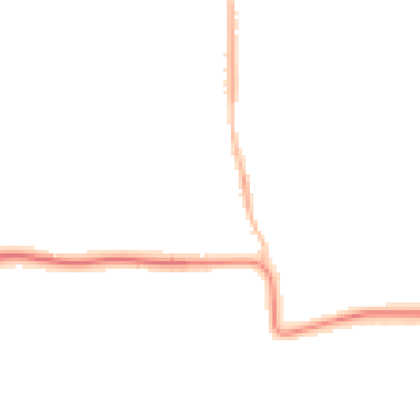 Night-time road noise heatmap for KT24 6SU