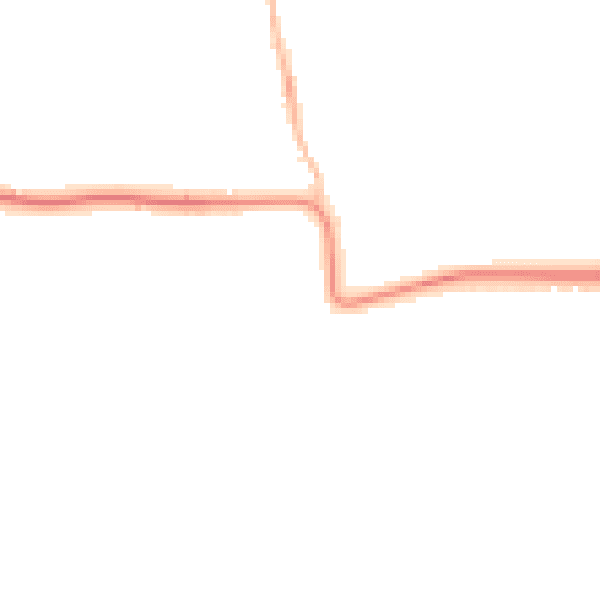 Night-time road noise heatmap for KT24 6TG