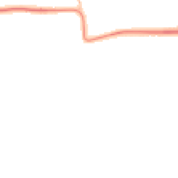 Night-time road noise heatmap for KT24 6TJ