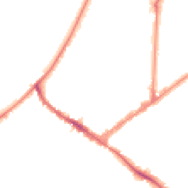 Night-time road noise heatmap for KT6 4AD