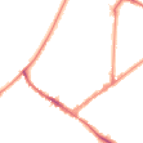 Night-time road noise heatmap for KT6 4AF