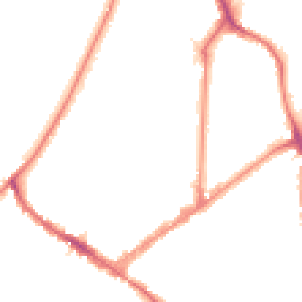 Night-time road noise heatmap for KT6 4AL