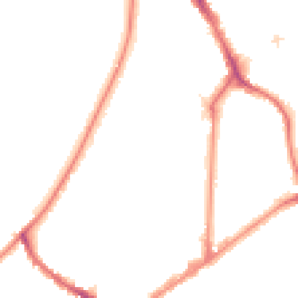 Night-time road noise heatmap for KT6 4BX