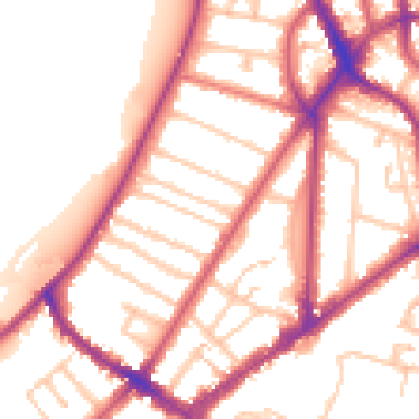 Daytime road noise heatmap for KT6 4DL