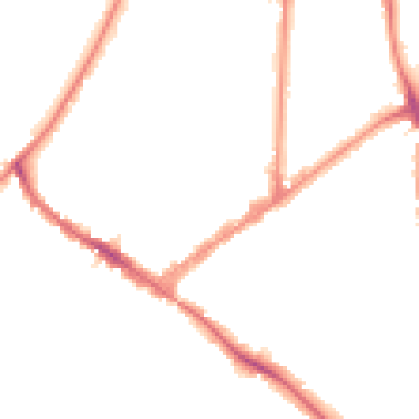 Night-time road noise heatmap for KT6 4DU