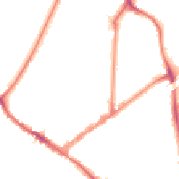 Night-time road noise heatmap for KT6 4DZ