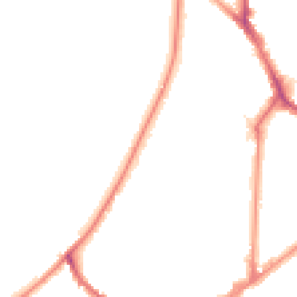 Night-time road noise heatmap for KT6 4EU