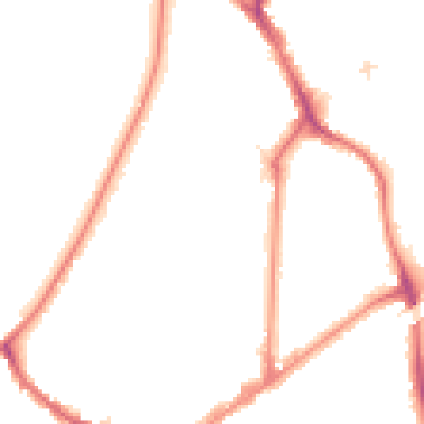 Night-time road noise heatmap for KT6 4HF