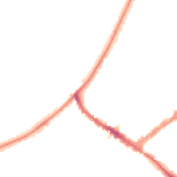 Night-time road noise heatmap for KT6 4HX