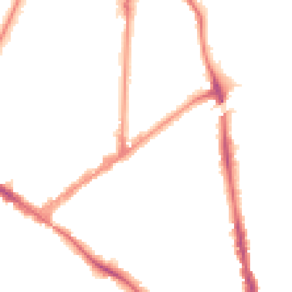 Night-time road noise heatmap for KT6 4PJ