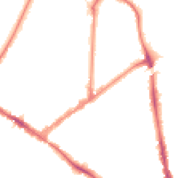 Night-time road noise heatmap for KT6 4QR