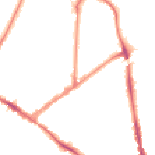 Night-time road noise heatmap for KT6 4QU