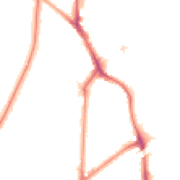 Night-time road noise heatmap for KT6 4RP