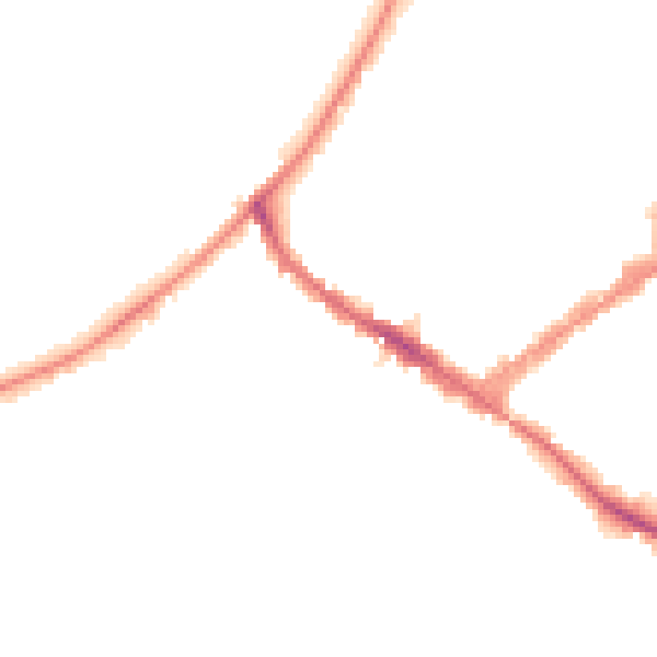 Night-time road noise heatmap for KT6 5NE