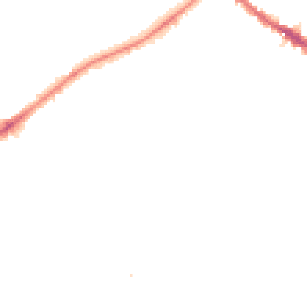 Night-time road noise heatmap for KT6 5RB