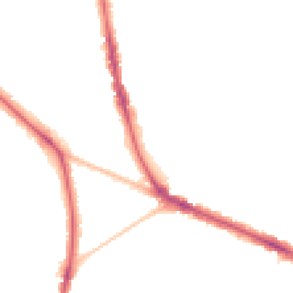 Night-time road noise heatmap for KT6 6BB