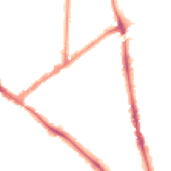 Night-time road noise heatmap for KT6 6BY