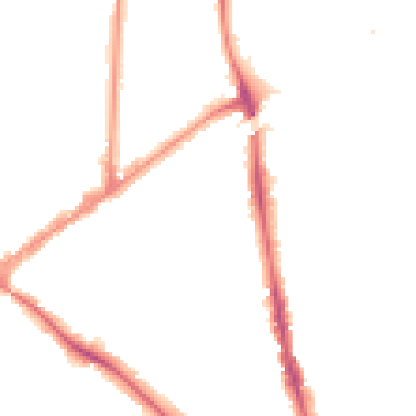 Night-time road noise heatmap for KT6 6DE