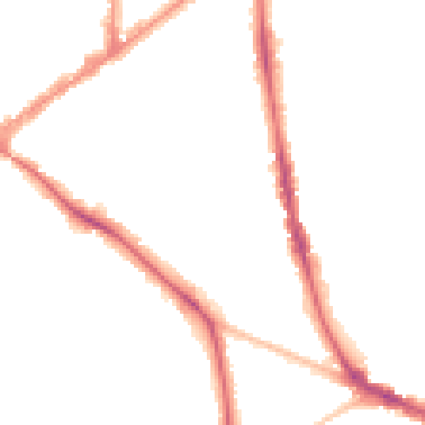 Night-time road noise heatmap for KT6 6DZ
