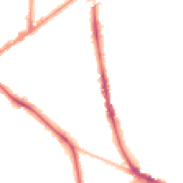 Night-time road noise heatmap for KT6 6EG