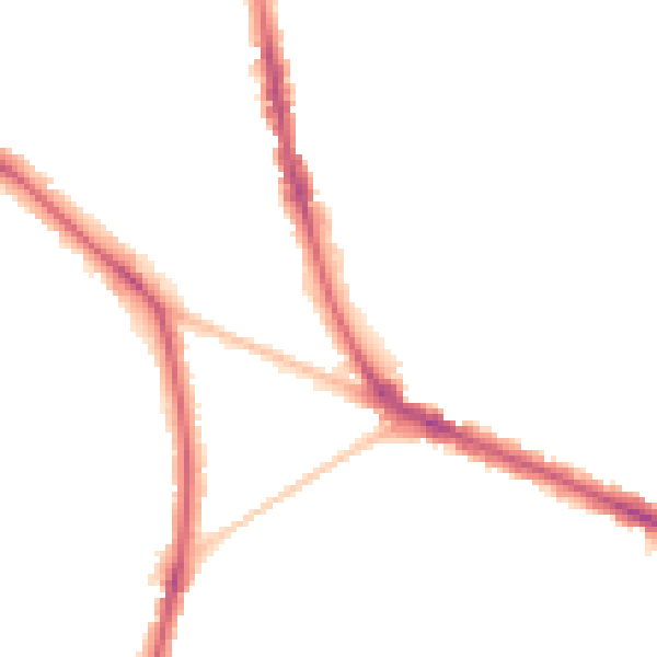 Night-time road noise heatmap for KT6 6HL