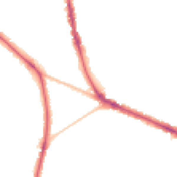 Night-time road noise heatmap for KT6 6JR