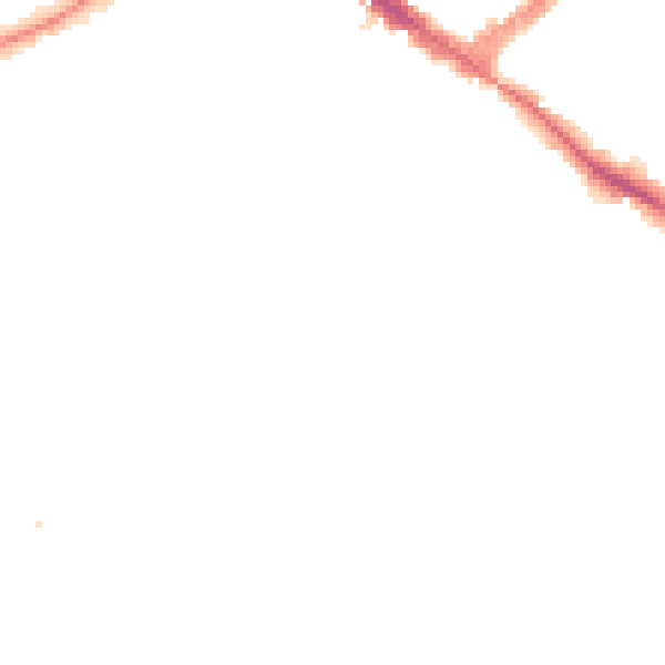 Night-time road noise heatmap for KT6 6PF
