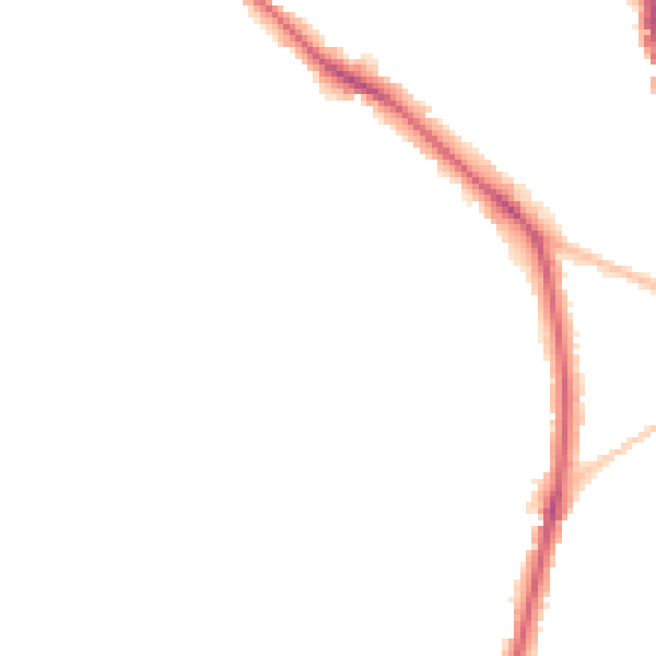 Night-time road noise heatmap for KT6 6PX