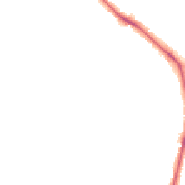 Night-time road noise heatmap for KT6 6QB