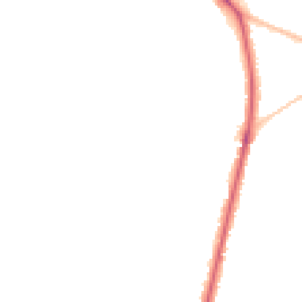 Night-time road noise heatmap for KT6 6QS