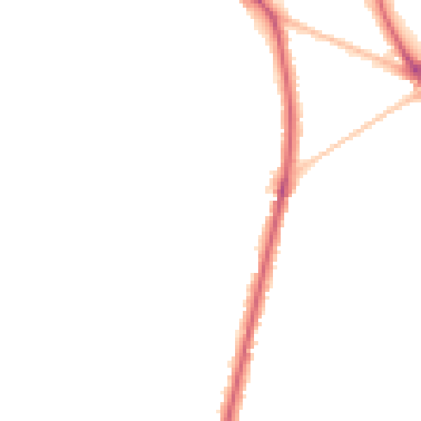 Night-time road noise heatmap for KT6 6RH