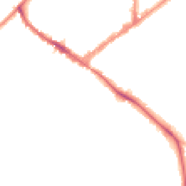 Night-time road noise heatmap for KT6 6SG