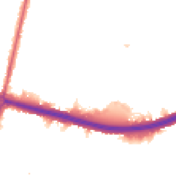 Night-time road noise heatmap for KT6 7LQ